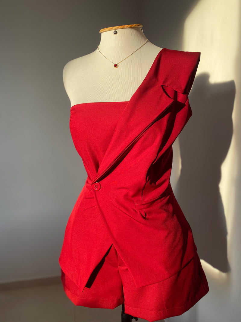 Conjunto Vermelho Elegance